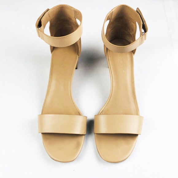 Vince Shoes - Vince Rita Leather Block-Heel Sandal Nude